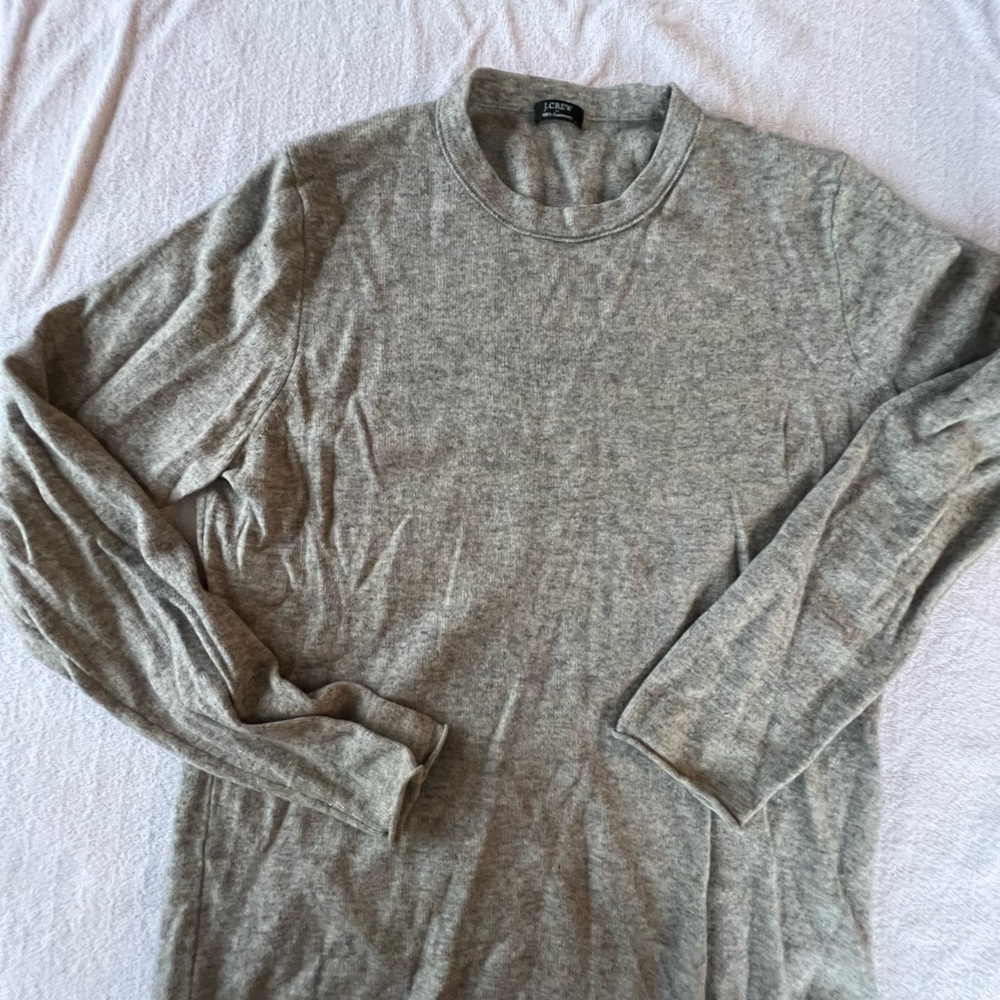 J. Crew Heather Gray Women's Cashmere Crewneck Sweater​